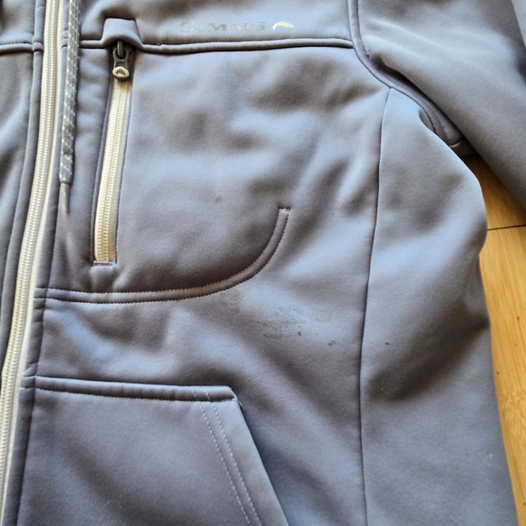 Simms Women's Gray Softshell Zip-Up Jacket - Picture 2 of 5